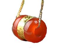 GGYTMQL CollacedRop Shipping Calcedony Trasferimento Perline a Sospensione Gold Giade Lulutong Collana Lucky Amulet Lovers Gioielli per Uomini Donne Regalo