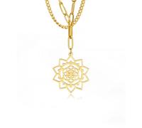 GGYTMQL Collana Catena a Sospensione da Uomo Donne Gioielli Double Strace Collana Donne Gioielli