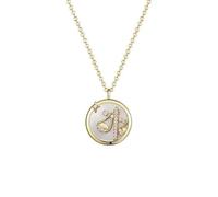 GGYTMQL Collana Collana di Design Zodiacale Unico 925 Silver Round Clavicle Clavicle Chain Regalo di Compleanno per Fidanzata, Collana di Gioielli Moglie (Colore: b)