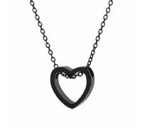 GGYTMQL Collana con ciondolo a forma di cuore, da uomo e da donna, Misura unica, A