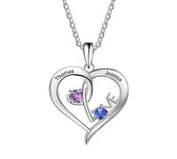 GGYTMQL Collana con ciondolo a forma di cuore in argento 925, per San Valentino