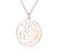 GGYTMQL Collana Creativa Arrotondata Arrotondata Stella a Pendente Collana