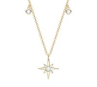GGYTMQL Collana di moissanite di 3mm per i monili vergini del pendente della stella del nord per lei