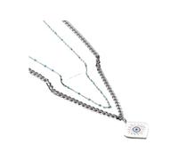 GGYTMQL Collana malvagia per Uomini e Donne, 925 Argento Sterling Fortunato Occhio malvagio Collana a Sospensione Collana a Strato Collana di Girocollo, Collana malvagia Oro Oro, malvagio Girocollo