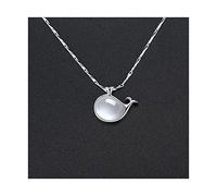 GGYTMQL Collana Simpatica Balena a Forma di Balena Collana a Sospensione 999 Sterling Argento Leggero di Lusso a Catena Gioiello Regalo di San Valentino per la Ragazza Gioiello Collana