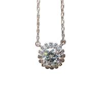 GGYTMQL Collana verde blu reale delle donne della moissanite con il matrimonio dei monili s925, A