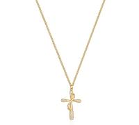 GGYTMQL Collane a Croce per Donne placcate con Delicate crollo a Ciondolo a Ciondolo Collana intarsa