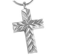 GGYTMQL Collar de Hombre con Urna de Cenizas Colgante de Urna de Cremación para La Cruz Joyas de Ceniza de Acero Inossidable para Mujeres y Hombres