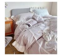 GGYTMQL Copertina del Piumino Set da Letto Scatta in Stile Cotone in Cotone a 4 Pezzi da Letto da Letto da Letto da Letto da Letto (Letto 2,0 m) (Gris 1,5 m)