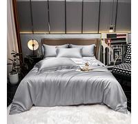 GGYTMQL Copertura Trapunta da Letto Set di Biancheria da Letto Set di Seta di Seta Regina Regina Piumino con lattata Aderente (Una Taglia 4 Pezzi)