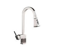 GGYTMQL Cromato bianco bianco nichelo spazzolato Nichel cucina rubinetto caldo flusso freddo modalità crane tocca toccata pausa | rubinetti da cucina (nichel spazzolato A)
