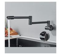 GGYTMQL Crome nichel nichel Blass vaso di riempimento per colpa toccata da parete Montato cucina cucina singolo foro singolo tocco ruotare il becco pieghevole (oro a spusto c-brusco)