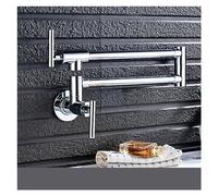 GGYTMQL Crome nichel nichel Blass vaso di riempimento per colpa toccata da parete Montato cucina cucina singolo foro singolo tocco ruotare il becco pieghevole (oro a spusto c-brusco)