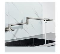 GGYTMQL Crome Nichel Nichel Blass Vaso di riempimento per Colpa Toccata da Parete Montato Cucina Cucina Singolo Foro Singolo Tocco ruotare Il Becco Pieghevole (Oro a spusto c-brusco)