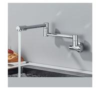 GGYTMQL Crome Nichel Nichel Blass Vaso di riempimento per Colpa Toccata da Parete Montato Cucina Cucina Singolo Foro Singolo Tocco ruotare Il Becco Pieghevole (Oro a spusto c-brusco)