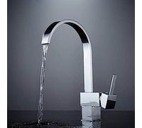GGYTMQL Cucina rubinetto da bagno, manico singolo ottone quadrato cromata girevole a 360 gradi per miscelatore per lavello lavello lavello, facile installazione, installazione facile