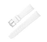 GGYTMQL Curvad senza gap in gomma per omega Speedmaster Watch Bande di ricambio da donna da 20 mm Watchbands Fibbia in oro in oro fibbia rosa nera fibbia nera