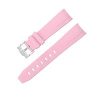 GGYTMQL Curvad senza gap in gomma per omega Speedmaster Watch Bande di ricambio da donna da 20 mm Watchbands Fibbia in oro in oro fibbia rosa nera fibbia nera