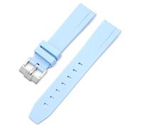 GGYTMQL Curvad senza gap in gomma per omega Speedmaster Watch Bande di ricambio da donna da 20 mm Watchbands Fibbia in oro in oro fibbia rosa nera fibbia nera