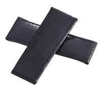 GGYTMQL DE GRISOGONO 25mm x 22 mm Cinturino da orologio in pelle nera 70-65