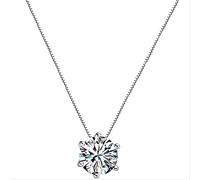 GGYTMQL Donne 925 Collana zircone Shining Square Diamond Choker Cocklace per Gioielli da Festa