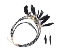 GGYTMQL Elegante gioiello con collana e orecchini con frange, design elegante con ciondolo per donne, regalo per compleanni, anniversari e occasioni speciali