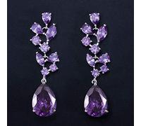 GGYTMQL Eleganti Accessori per Le Gioielli da Sposa Accessori per Abiti da Sposa, Eleganti Orecchini a Branco di Zirconia cubica.
