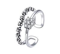 GGYTMQL Eleganti anelli di dito floreale da fiore Anelli a dimensioni aperte regolabili per le donne gioielli