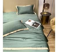 GGYTMQL Estate Semplice Trapunta di Seta di Seta in Seta a Quattro Pezzi, Trapunta in Lavatrice in Lavatrice a Doppia facciata in Lavagna, sentenza Fresca sentenza di Letti a federe setosa Set A-220