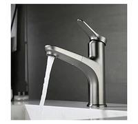 GGYTMQL Estrarre i rubinetti del Rubinetto da Bagno Mixer Caldo per Acqua Fredda rubinetti a Manico Singolo con Tubo (Round Nero)