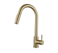 GGYTMQL Estrarre Il sensore Touching Cucina Rubinetto Montato a induzione Smart Mixer Freddo Mixer Tocca di Cucina in Oro Nero rubinetti (Oro)