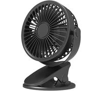 GGYTMQL Fan Clip USB Mini Ventola Desktop Ventola Clip silenziosa Porta ventilatori a Clip da Passeggino a 360 ° (Colore: Nero)