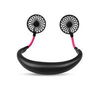 GGYTMQL Fan Portatile, Lampada aromaterapia a LED Sports Amplece Nerck Fan Ricarica Mini ventole Portatile ventole Pigro Nere (Blu)