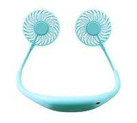 GGYTMQL Fan Portatile, Lampada aromaterapia a LED Sports Amplece Nerck Fan Ricarica Mini ventole Portatile ventole Pigro Nere (Blu)