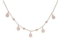GGYTMQL Fashion Women Girl Charm Jewelry Micro Pave risparmiato Bling Teatre Drop Drop Pietre Collane