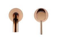 GGYTMQL Faucet a bacino a monte nero opaco con manico singolo per lavello per bagno costruzione in ottone miscelatore ad acqua fredda e oro rosa set di fucile da arma da arma da fuoco