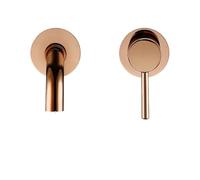 GGYTMQL Faucet a bacino a monte nero opaco con manico singolo per lavello per bagno costruzione in ottone miscelatore ad acqua fredda e oro rosa set di fucile da arma da arma da fuoco