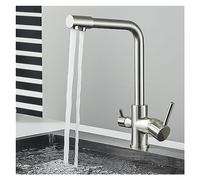 GGYTMQL Filtro Cucina Rubinetto bevendo Acqua Pura in Oro Nero Rubinetto Cucina Doppia Maniglia a Sette Lettere 360 Rotazione Calda e Fredda (Antico)