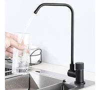 GGYTMQL Filtro dell'Acqua del Rubinetto Cucina Pieghevole in Ottone Girevole per Acqua Fredda a Doppia Uscita rubinetti ne-ne-Nere (Spazzolato)