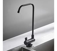 GGYTMQL Filtro dell'Acqua del Rubinetto della Cucina Filtro in Acciaio Inossidabile Piegatura di Raffreddamento Girevole Solo Verso l'interno Finestra lavello Cucina rubinetti Neri (Nero)