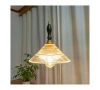 GGYTMQL Fissaggi a Ciondolo a LED LED in Vetro retrò Cucina Camera da Letto in Rame Arredamento per la casa Sospensione della Lampada per Appendere (Verde, 25 * 21 cm)