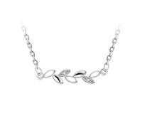 GGYTMQL Foglie Collane Donne 925 Gioielli Cubi Pendenti Zirconi Collane per Regalo di Nozze