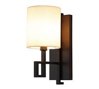 GGYTMQL Funce murale di semplicità Moderna, Foglio di Lampada da Parete per Decorazioni Vintage di Moda, Illuminazione a Parete in Tessuto in Metallo Singolo E26, per Le luci da Parete del corridoio