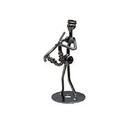 GGYTMQL Garden Ornament 13cm Iron Music Band Figurine Metal Musicy Model Music Player Crafts Office Vintage Office Decor 5