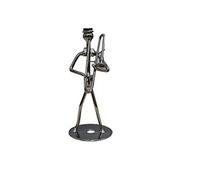 GGYTMQL Garden Ornament 13cm Iron Music Band Figurine Metal Musicy Model Music Player Crafts Office Vintage Office Decor 5