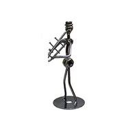 GGYTMQL Garden Ornament 13cm Iron Music Band Figurine Metal Musicy Model Music Player Crafts Office Vintage Office Decor 5
