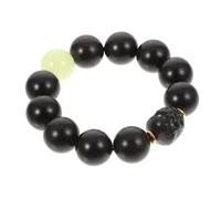 GGYTMQL Gioielli per ragazze 1pc Bracciale di gioielli buddisti ebano con perle luminose design unisex design leggero e appassionati di buddismo attuale per gli accessori da indossare notturni