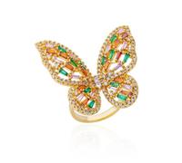 GGYTMQL Girl Products, anelli da donna e da uomo, con farfalla, per donne, anello di pietra, regalo di nozze