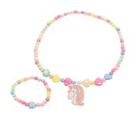 GGYTMQL Girls Unicorn Necklace Bracciale Set di gioielli in rilievo Craftsmanship Lightweight e alla moda