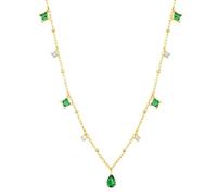 GGYTMQL Green Crystal Nappe per la Caduta dell'Acqua per Tallone a Ciondolo a Pendente Gioielli per Le Donne Accessori per Le Donne